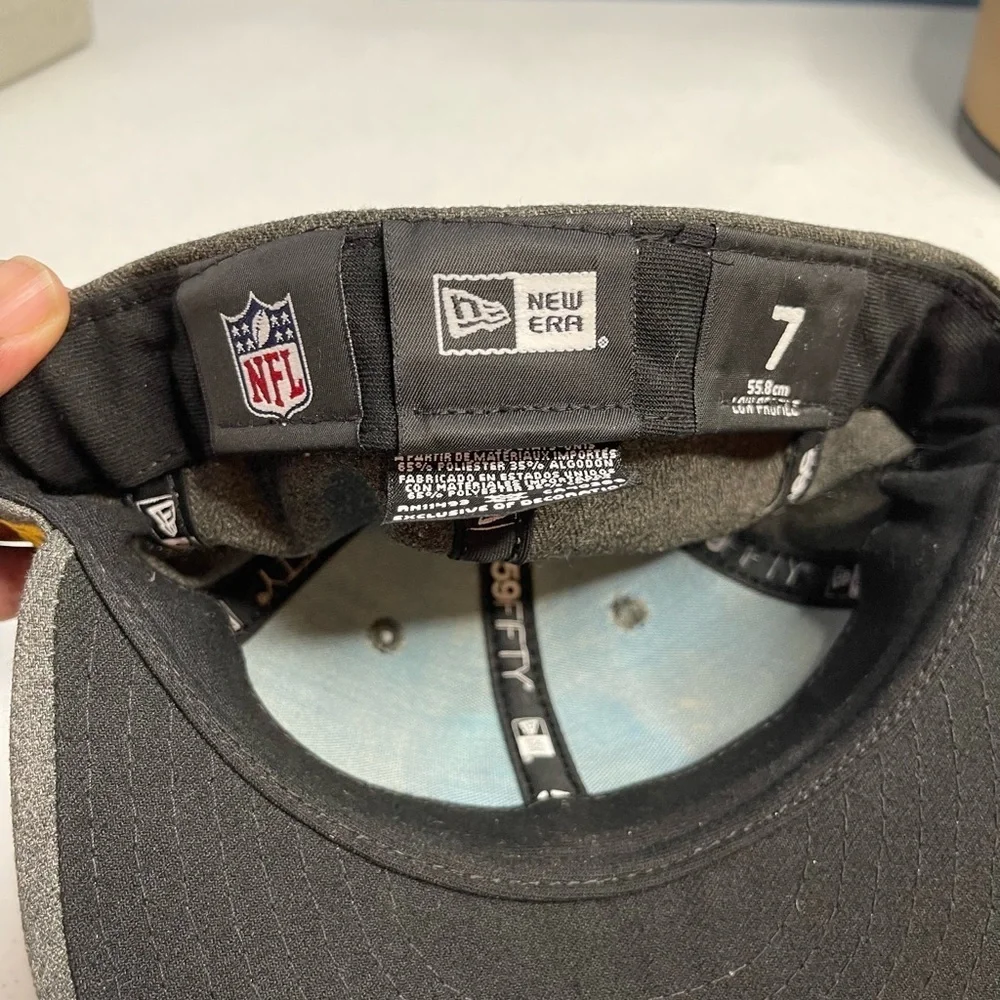NFL Pittsburgh Steelers New Era 59Fifty  vintage fitted size 7 baseball cap/ BLK